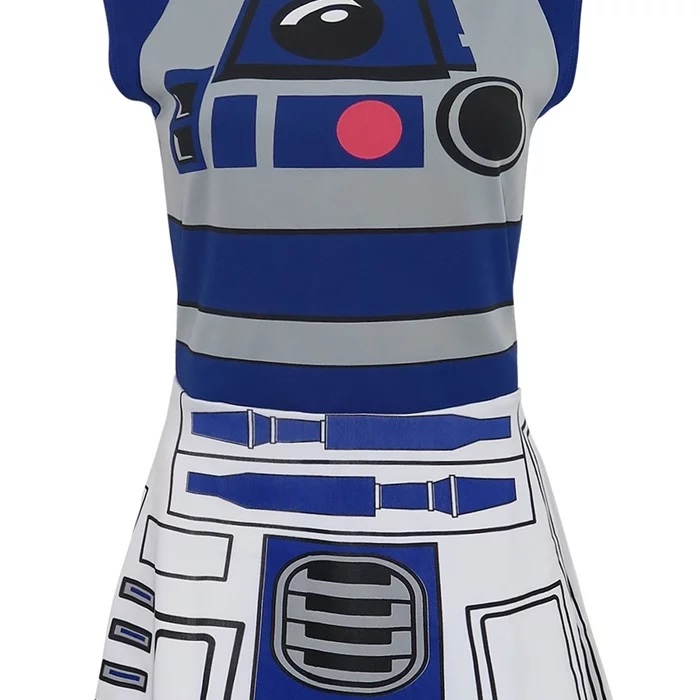 Women's Star Wars R2-D2 Mesh Back Skater Dress at SuperHeroStuff