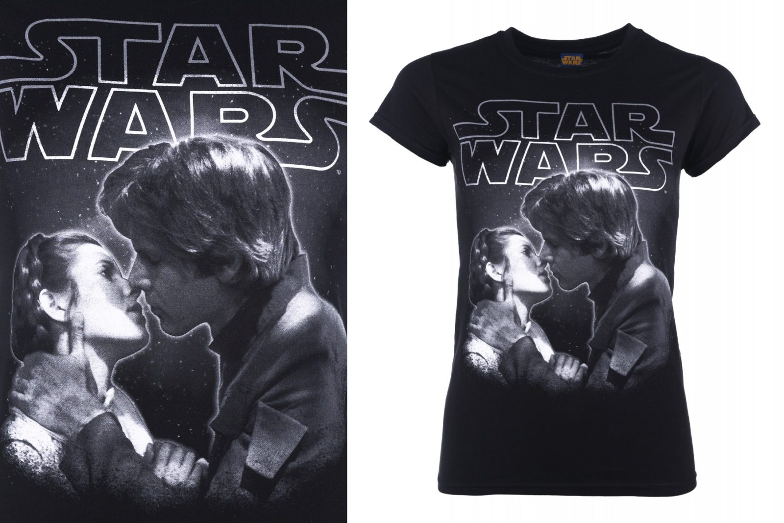 Women’s Star Wars Leia & Han The Kiss T-Shirt