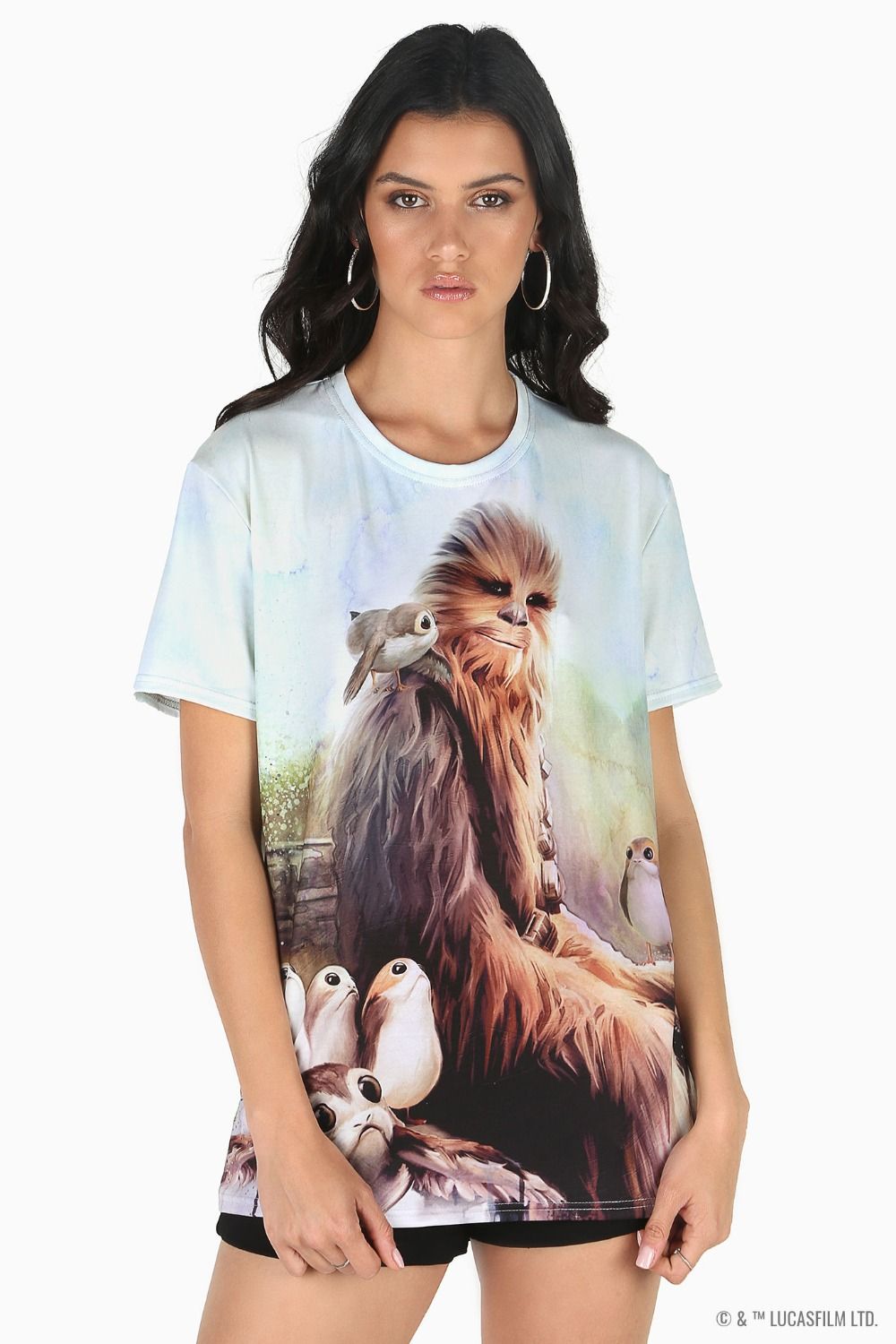 Black Milk Clothing x Star Wars Chewie And Porgs BFT T-Shirt