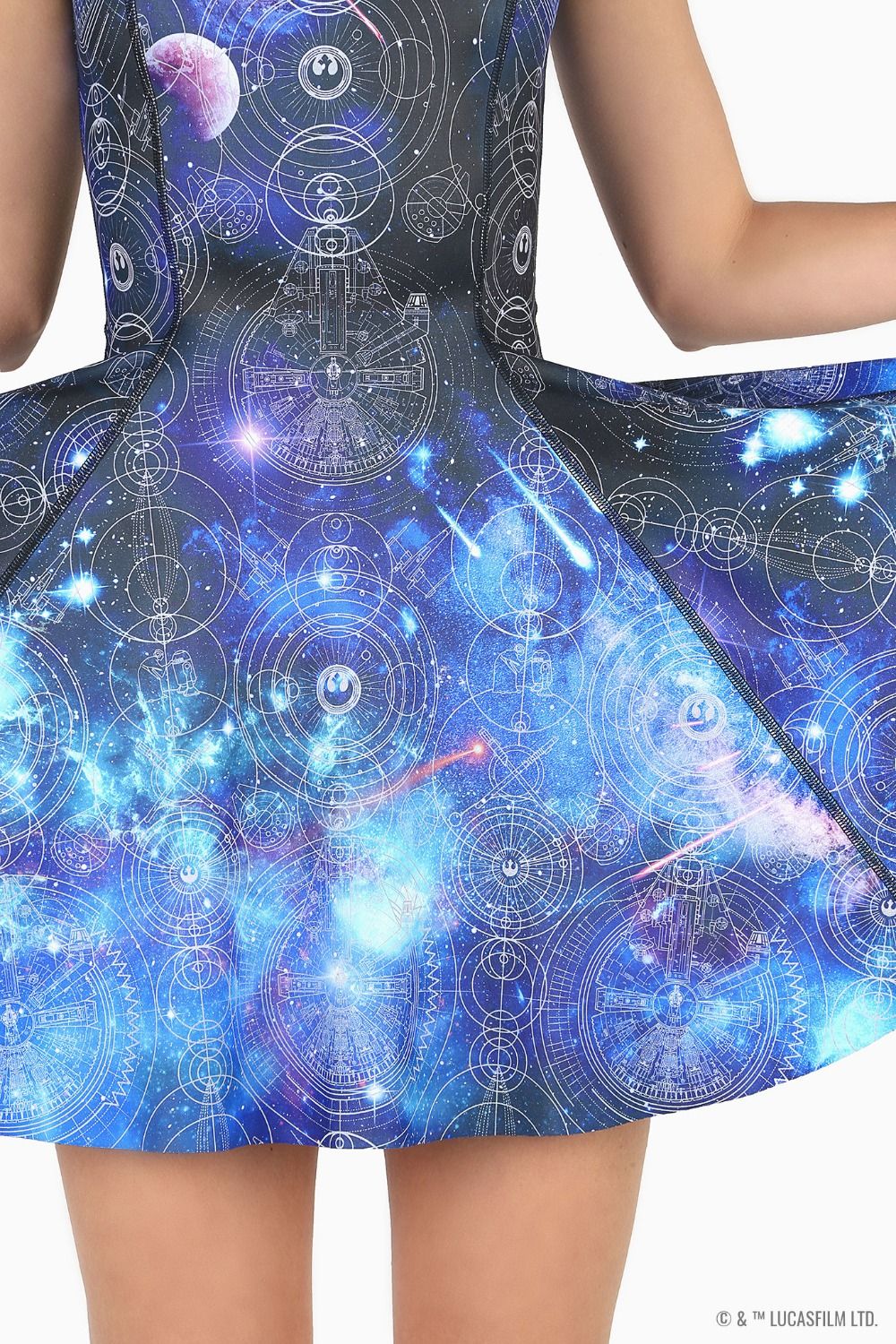 Black Milk Clothing x Star Wars Rebel Alliance vs Galactic Empire Inside Out Dress