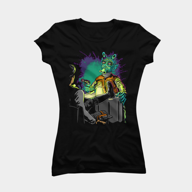 Leia's List - Women's Star Wars Greedo T-Shirt by Design By Humans