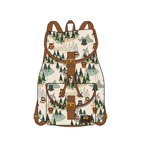 Loungefly x Star Wars Ewok Forest Print Backpack at Entertainment Earth