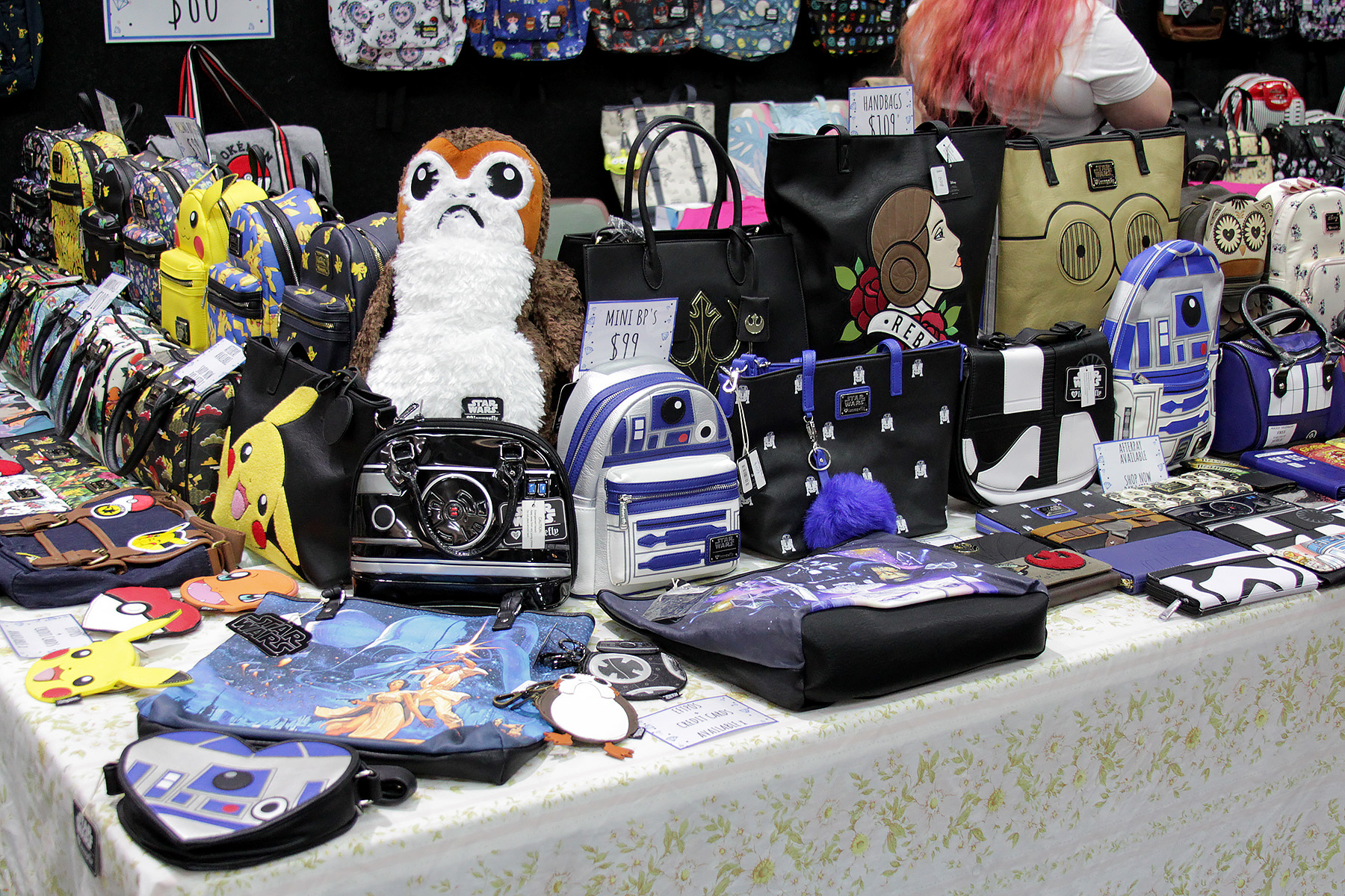 Loungefly x Star Wars Bags and Wallets at the Cobalt Heights booth at Armageddon Expo Auckland 2018
