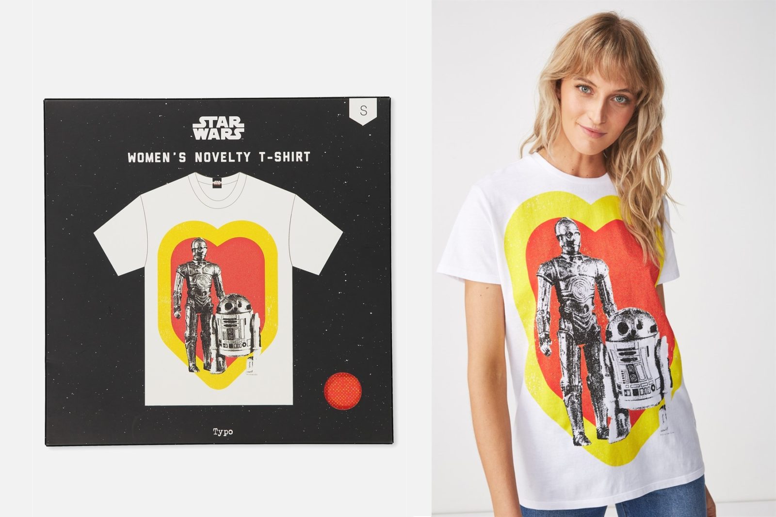 Women's Star Wars C-3PO & R2-D2 Action Figure T-Shirt at Typo