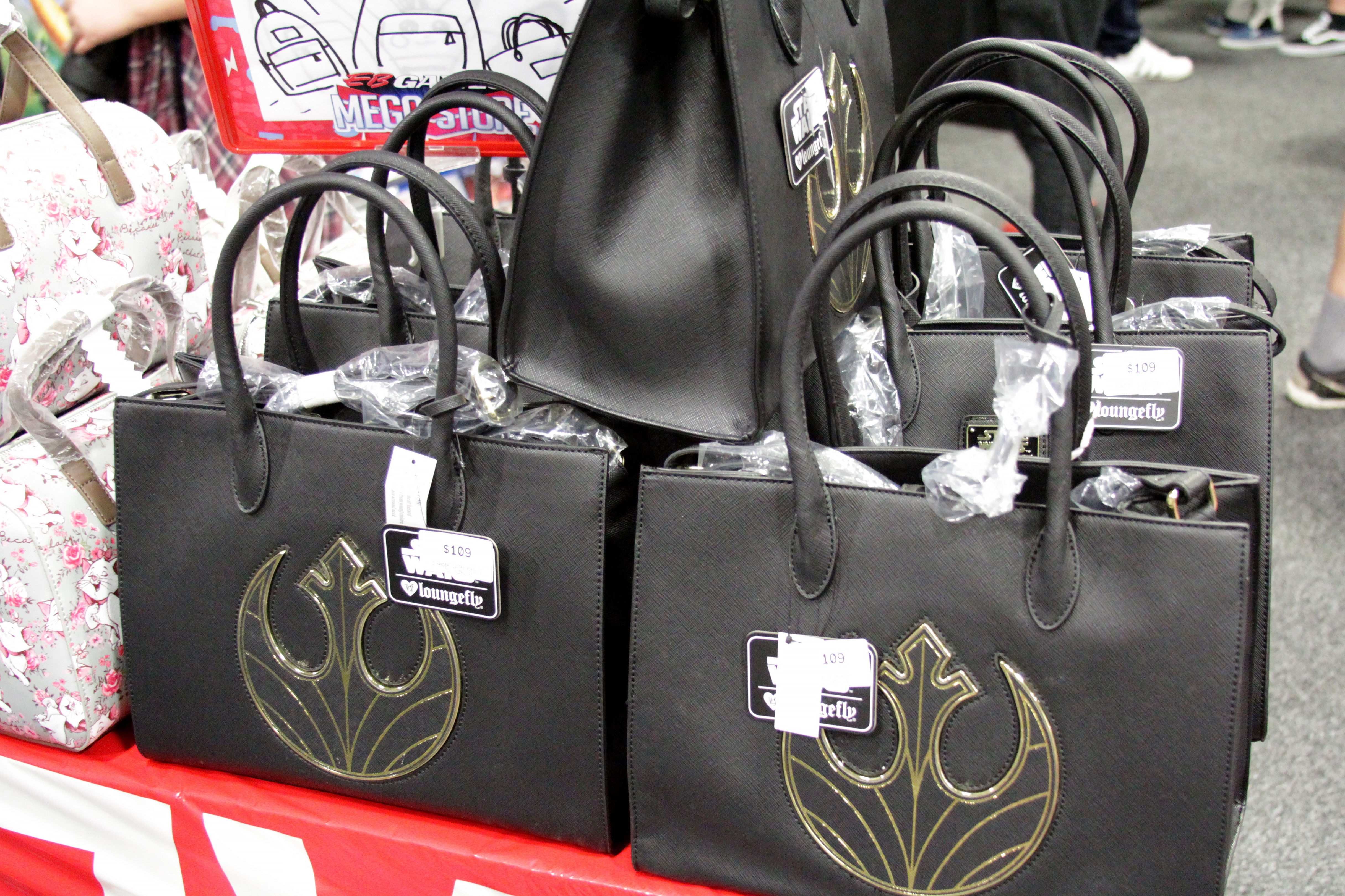 Loungefly x Star Wars Bags and Wallets at the EB Games booth at Armageddon Expo Auckland 2018