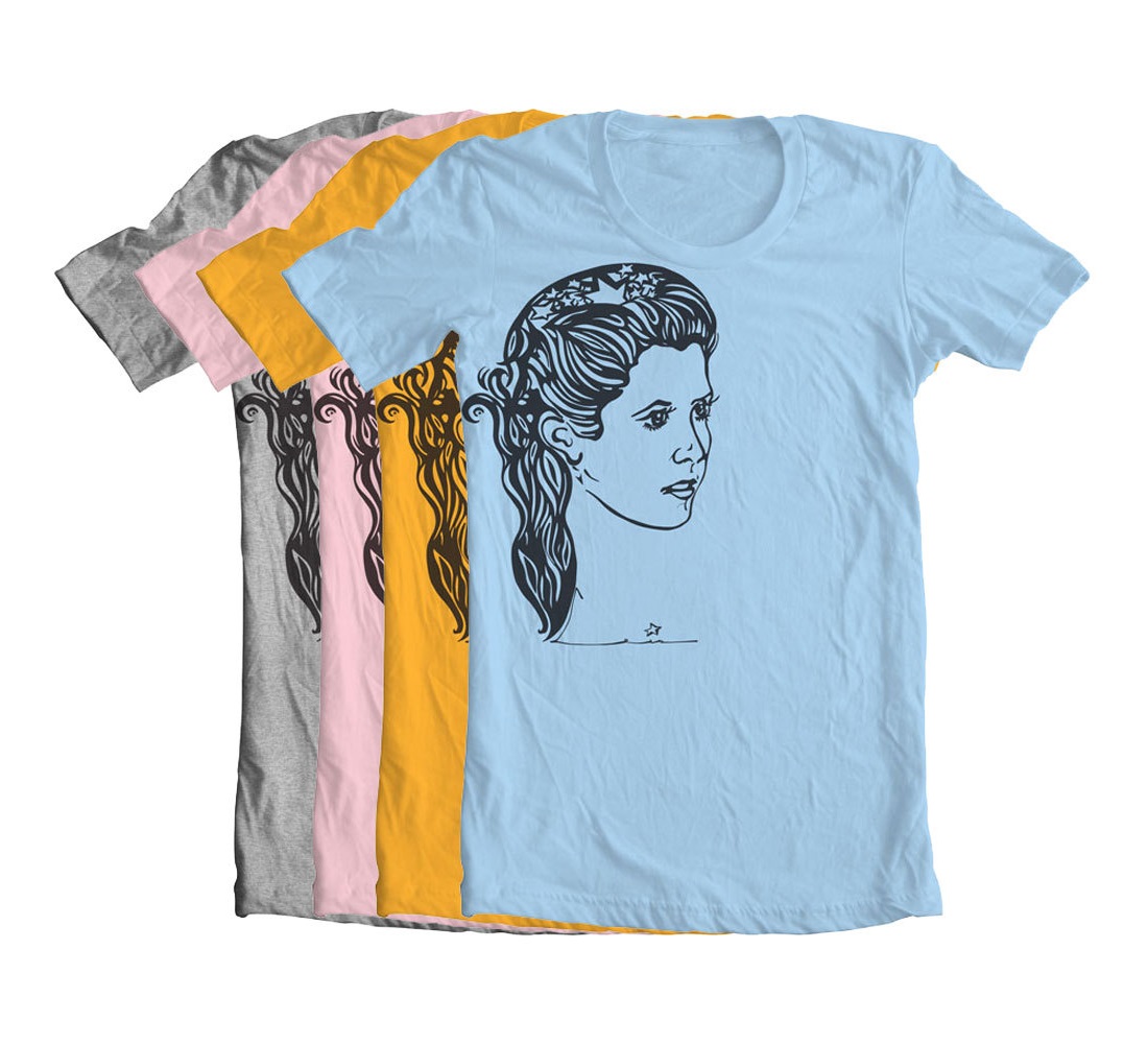 Women's Star Wars Princess Leia T-Shirts by Go With Music on Etsy