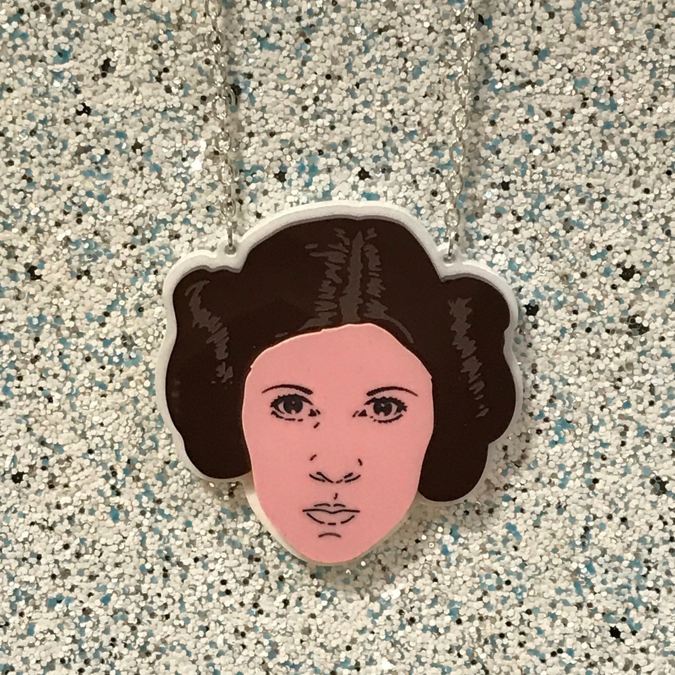 Star Wars Princess Leia Acrylic Necklace by Acrylic Asylum on Etsy