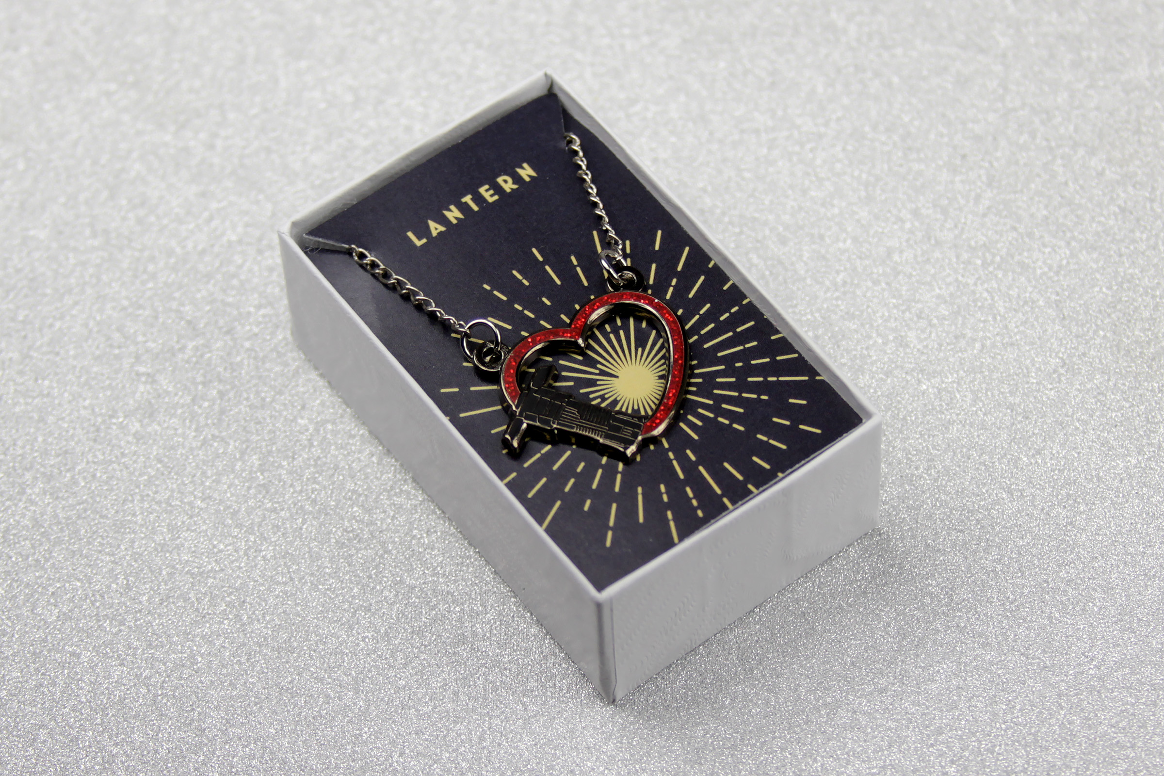 Star Wars Kylo Ren Lightsaber Heart Necklace by Lantern Pins