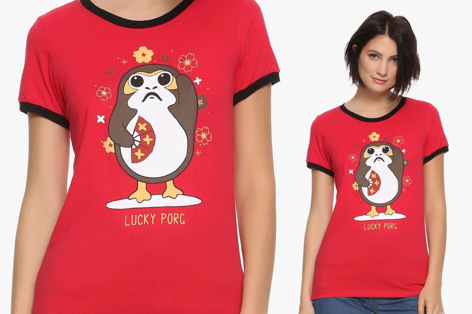 Women's Star Wars Lucky Porg T-Shirt at Box Lunch