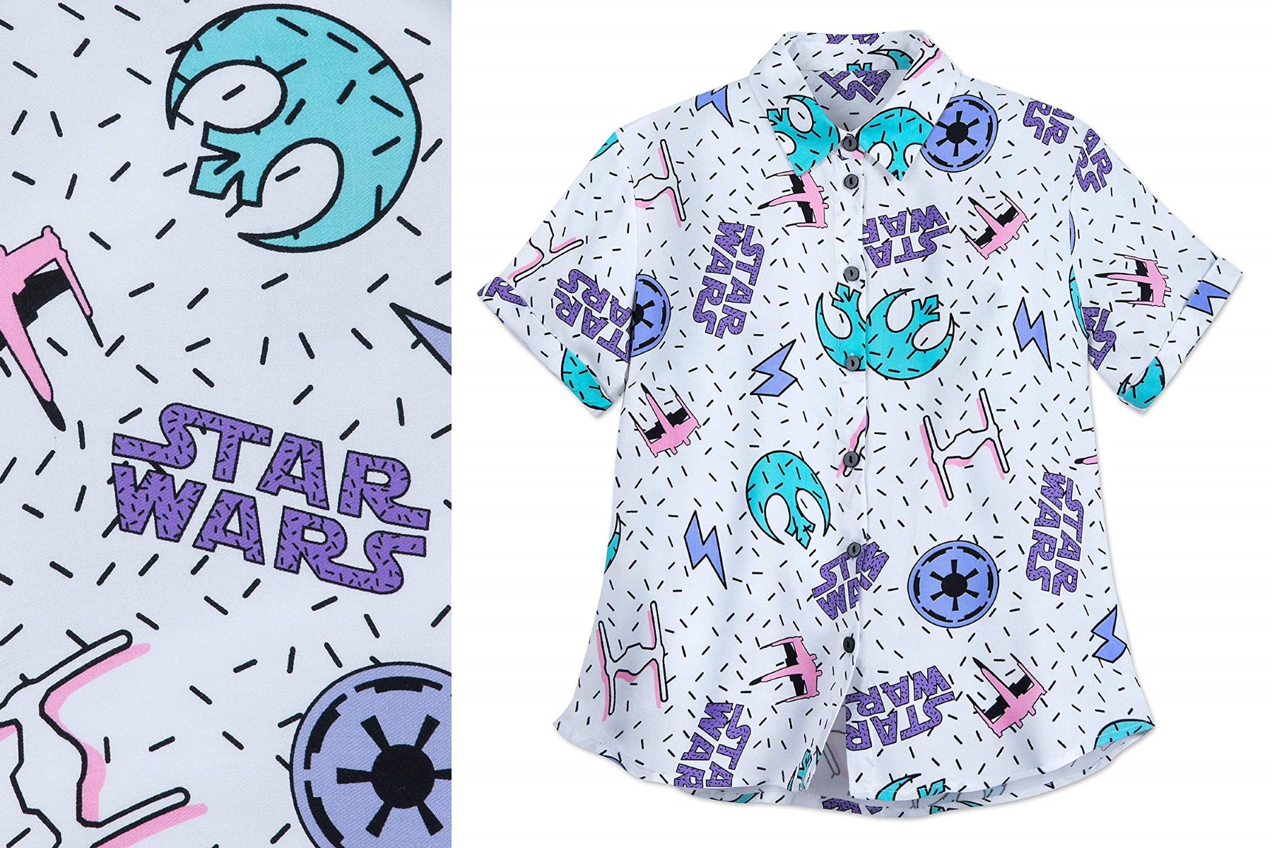 star wars button down shirt