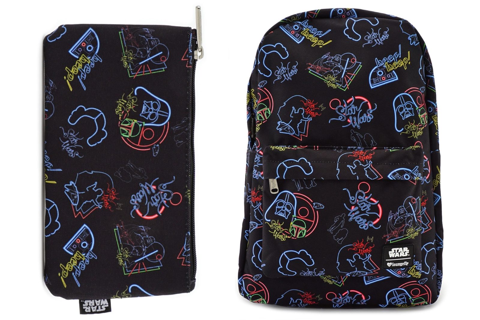 Loungefly x Star Wars Neon Print Backpack and Coin Purse