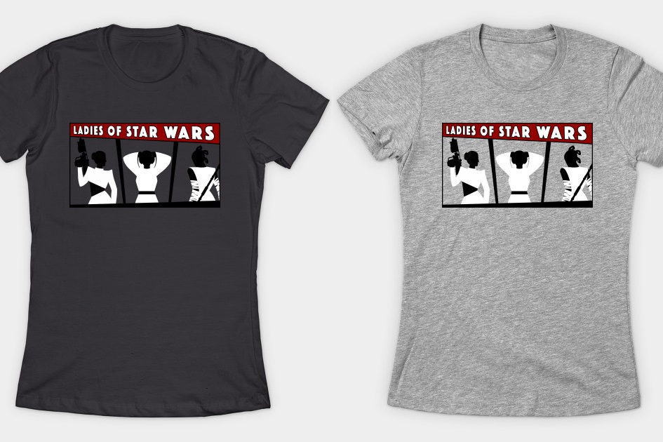 Women's Star Wars Ladies Of Star Wars Padme Leia Rey T-Shirt at TeePublic