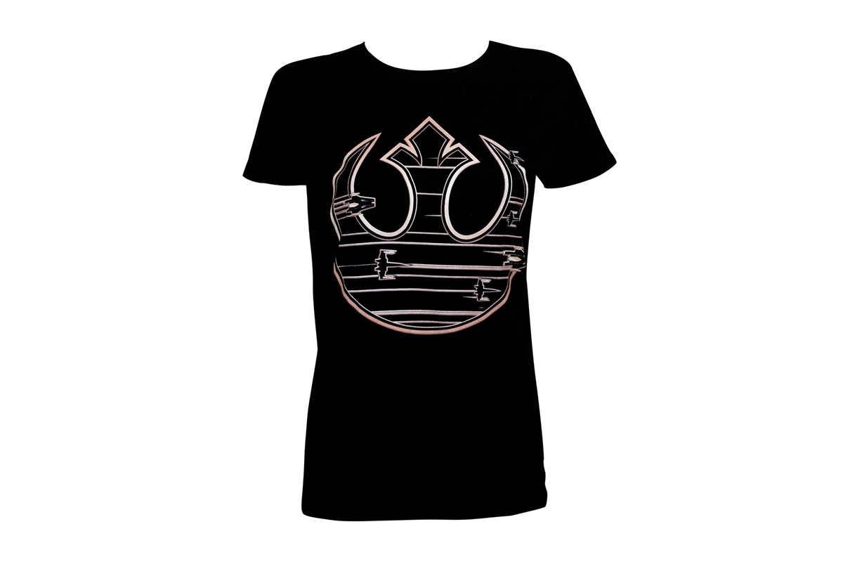 Women's Star Wars Rebel Fly Through Symbol T-Shirt at SuperHeroStuff