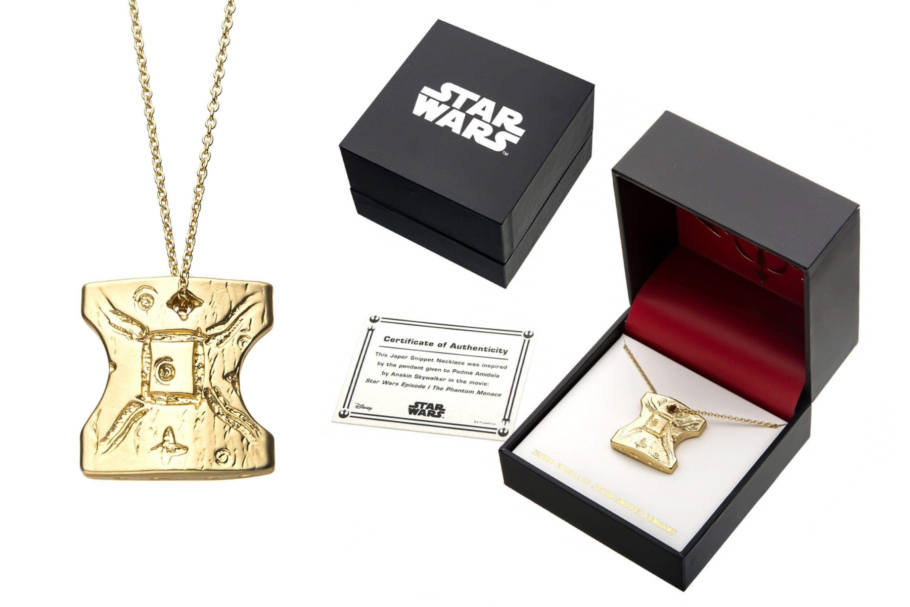 Amazon.com: Toynk Star Wars Japor Snippet Necklace | Collectible Star Wars Jewelry  Pendant | 18-Inch Loop & 1-Inch Pendant: Clothing, Shoes & Jewelry
