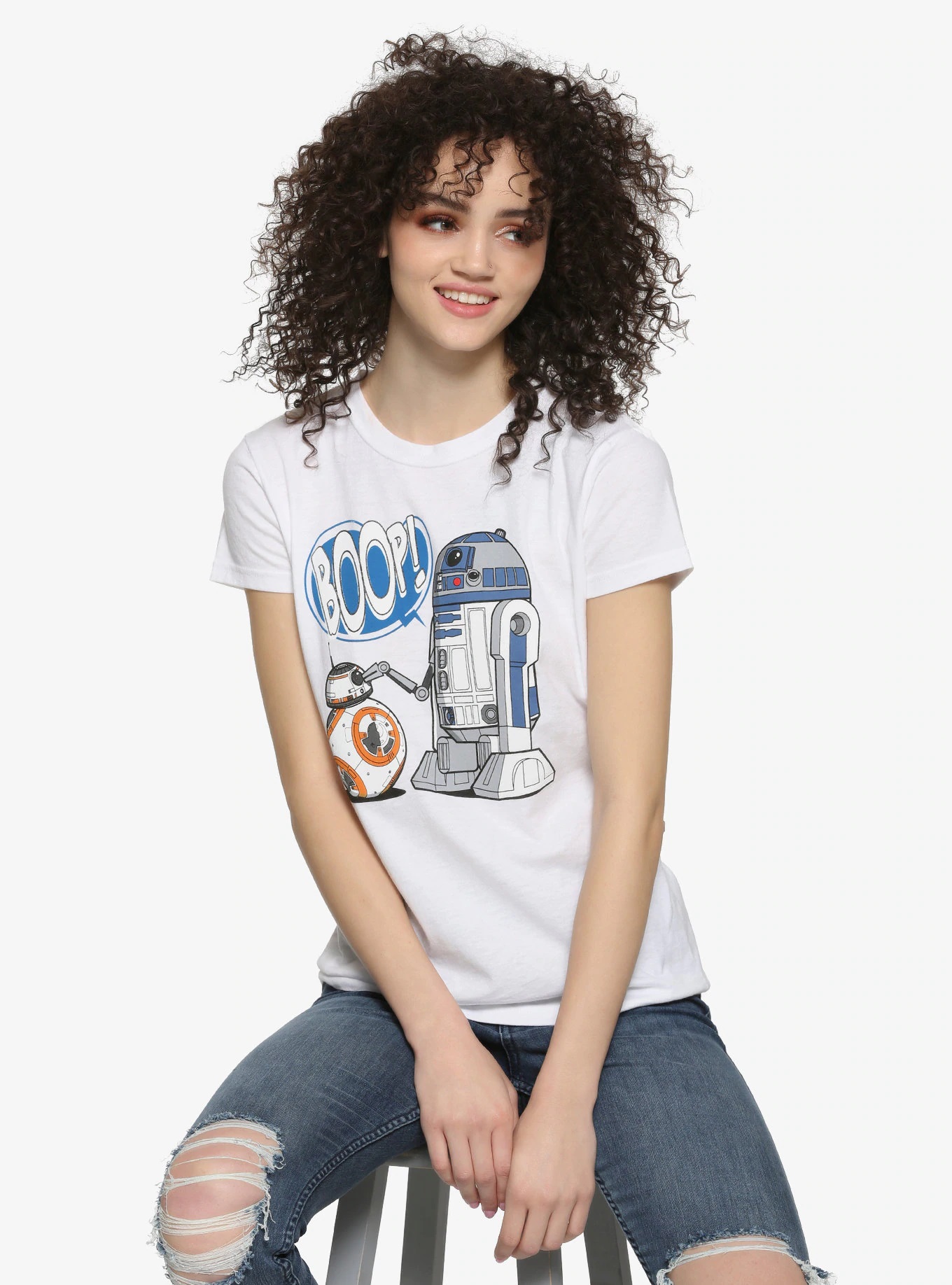 Women's Her Universe Star Wars R2-D2 and BB-8 Boop T-Shirt