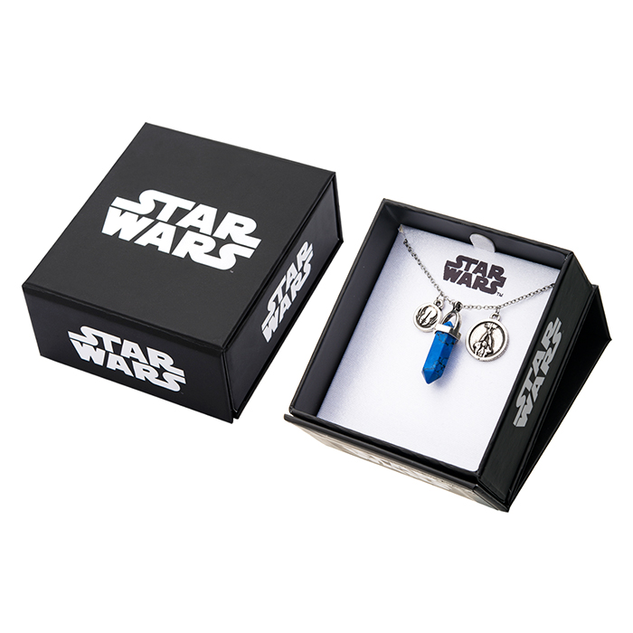 Body Vibe x Star Wars Luke Skywalker Jedi Kyber Crystal Necklace at ThinkGeek