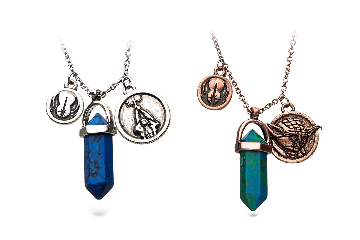 Body Vibe x Star Wars Character Kyber Crystal Necklaces at ThinkGeek