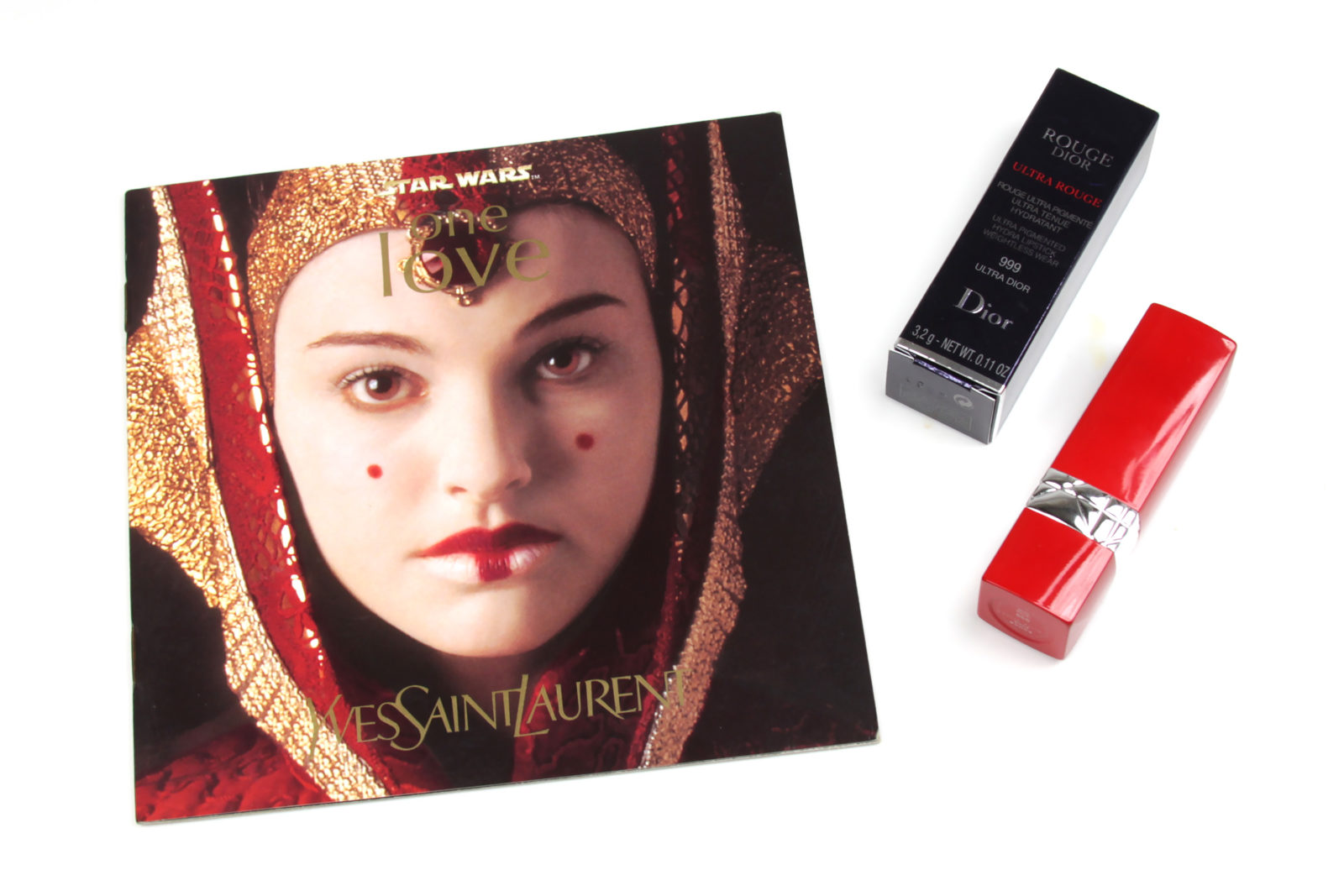 Yves Saint Laurent Star Wars One Love Booklet and Dior 999 Lipstick