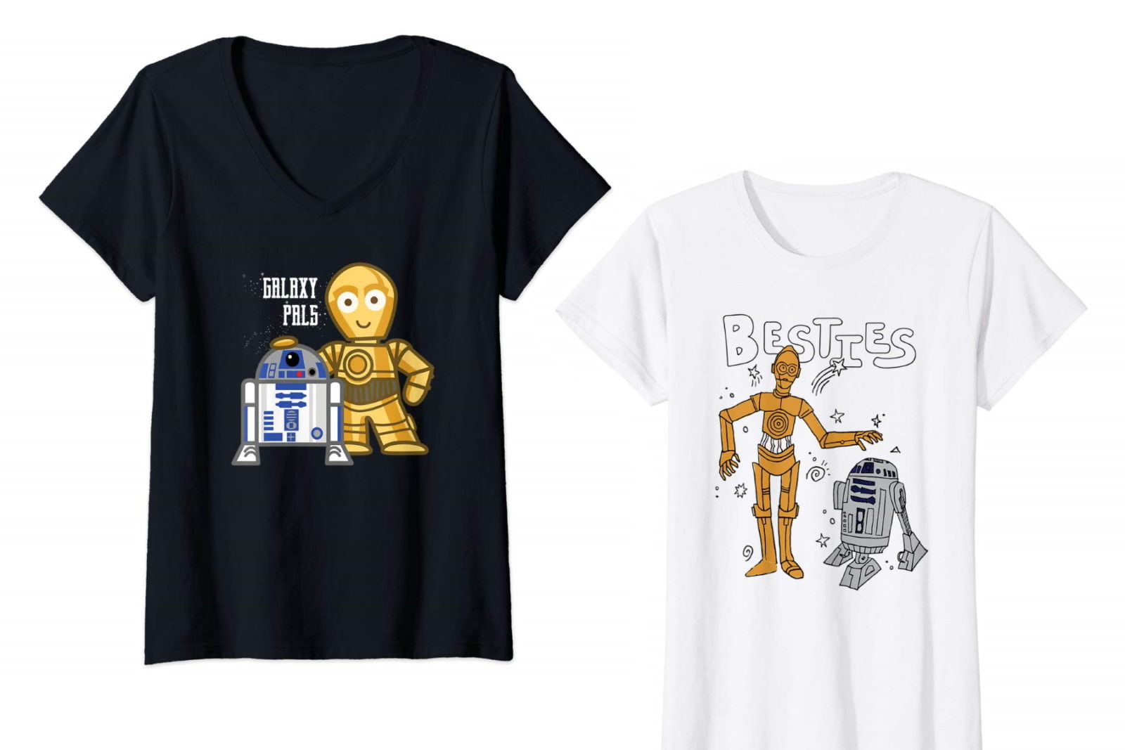 Women's Star Wars C-3PO & R2-D2 T-shirts on Amazon