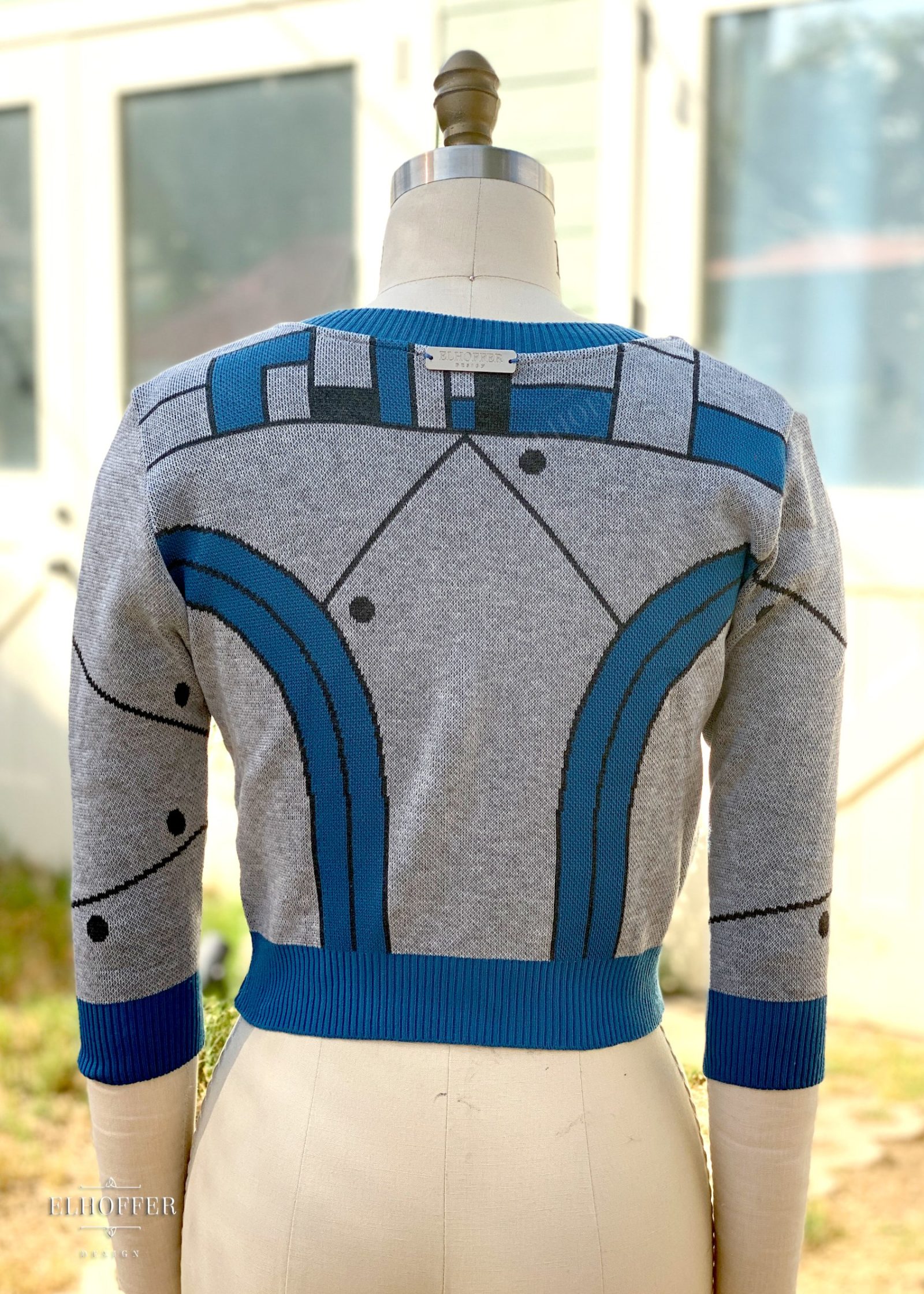 Elhoffer Design - Star Wars Inspired Galactic Baby Bot Blue Cardigan