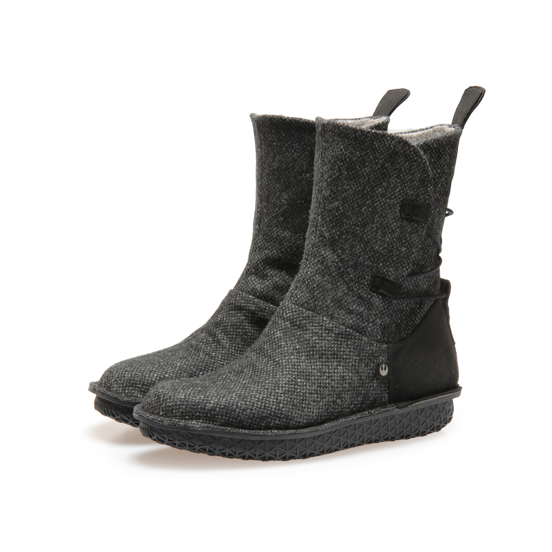 Women’s Star War themed Black Tweed Boots Get  main image 2