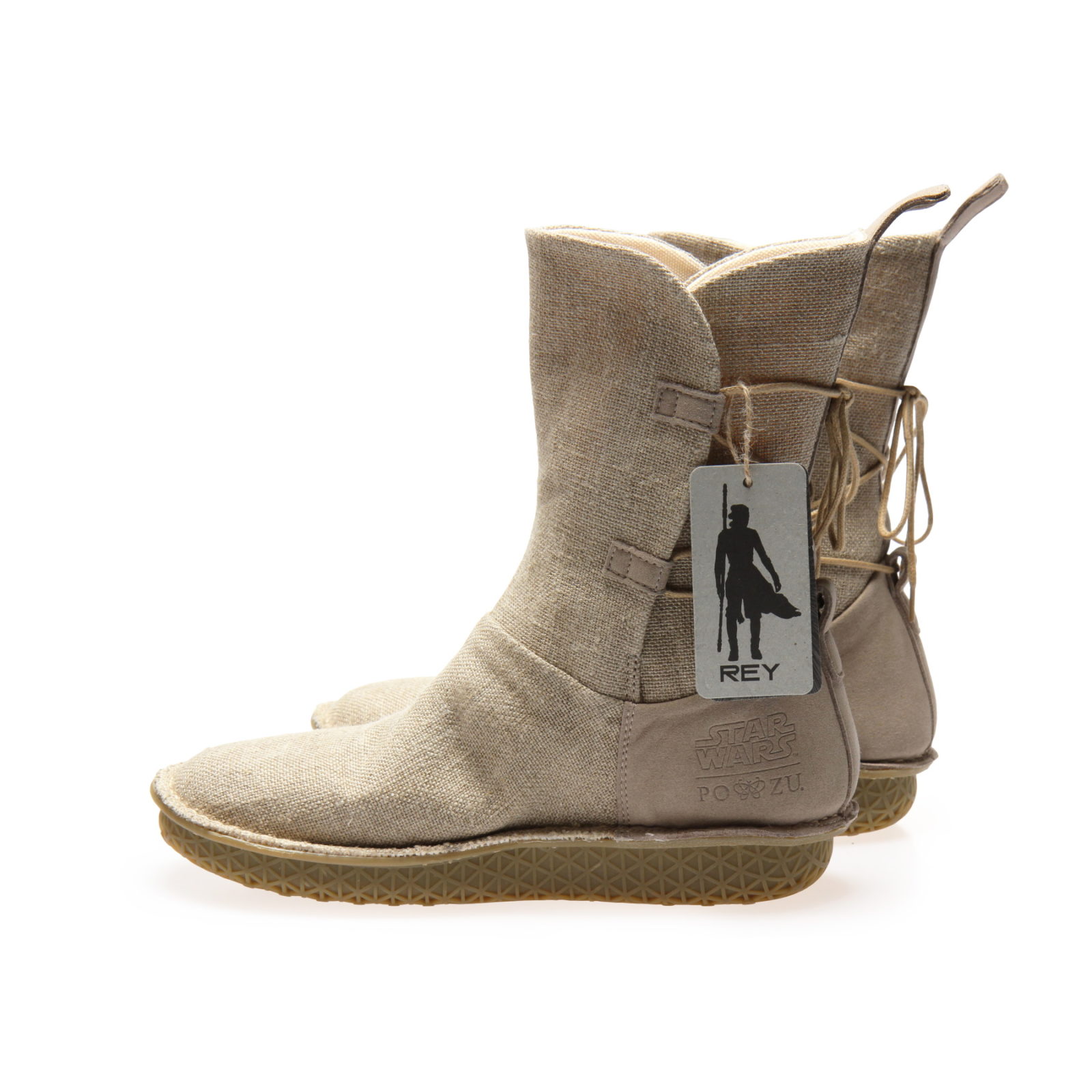 Po-Zu x Star Wars The Rise Of Skywalker Rey Natural Linen Boots