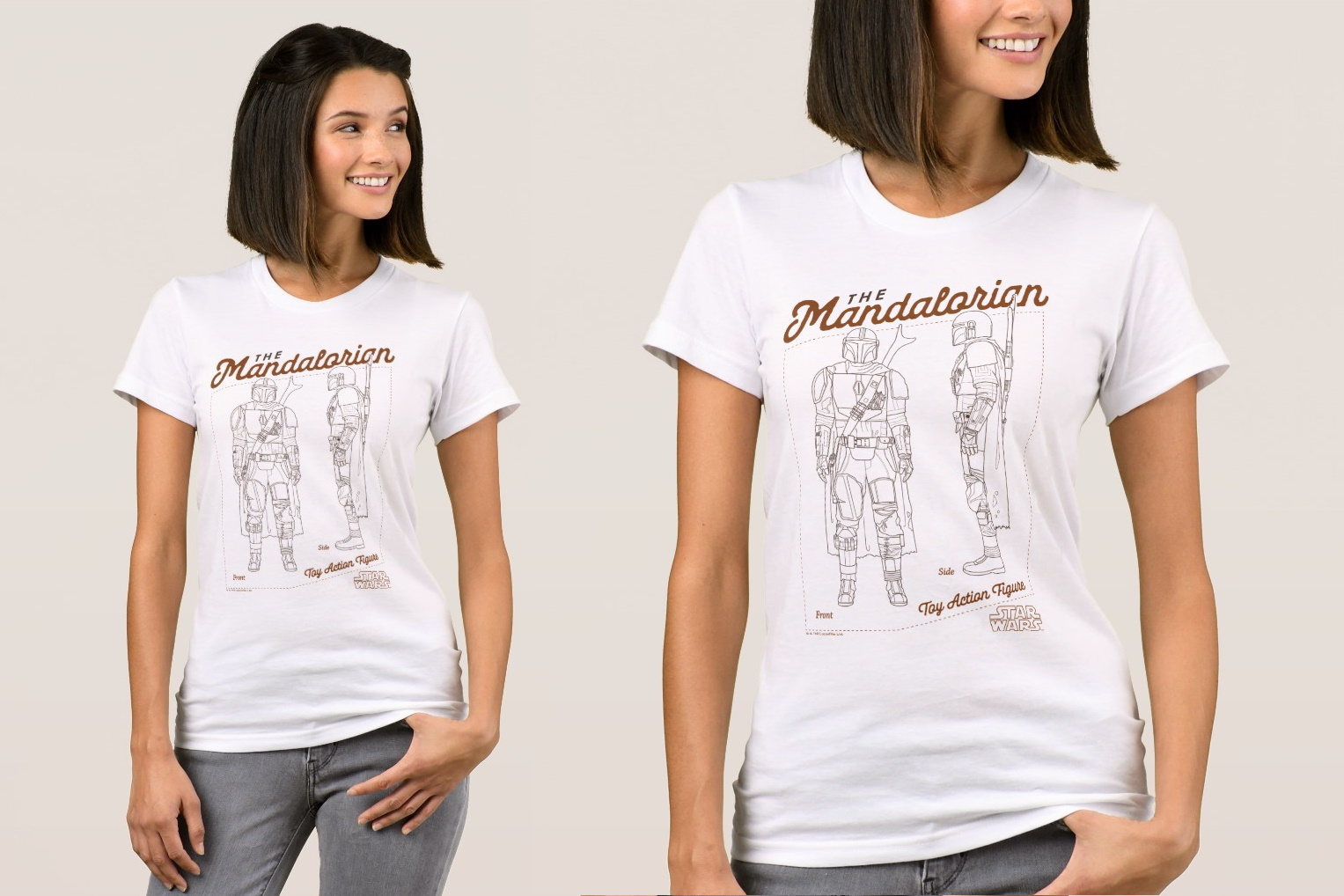 Women's Star Wars The Mandalorian Toy Action Figure T-Shirt by Zazzle on Shop Disney