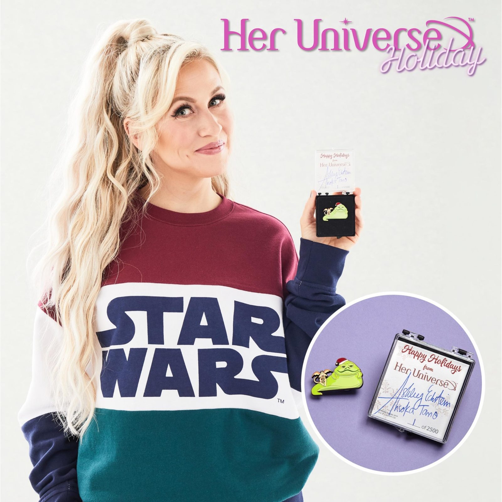 Her Universe Star Wars Holiday 2019 Pin - Jabba the Hutt and Salacious Crumb