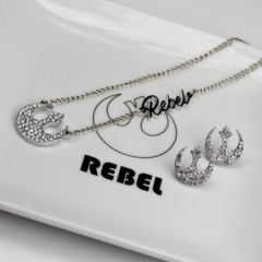 Bioworld Star Wars Rebel Alliance Necklace and Earrings Set Bioworld Star Wars Rebel Alliance Necklace and Earrings Set