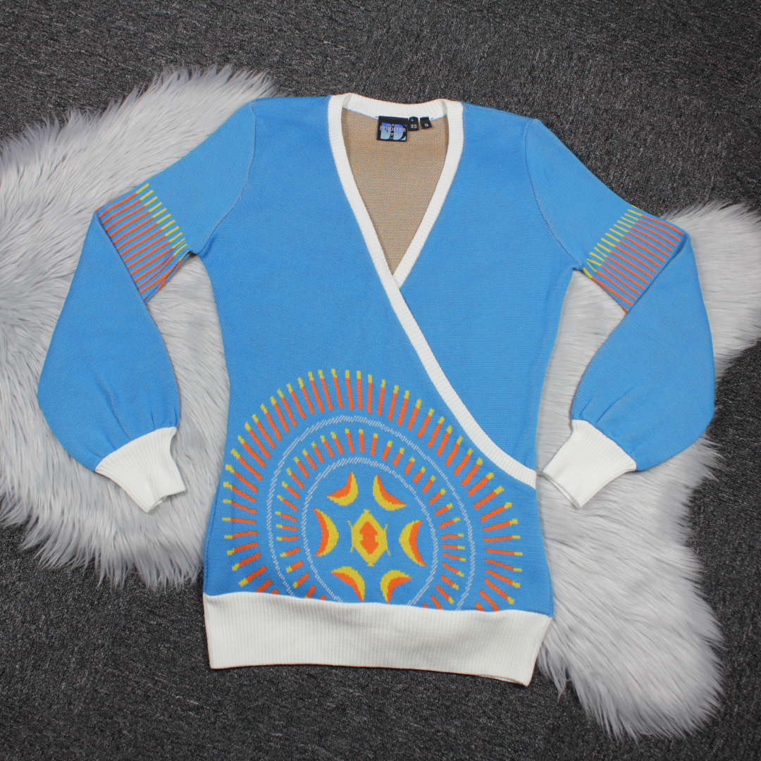Elhoffer Design Galactic Eclipse Cross-Front Sweater