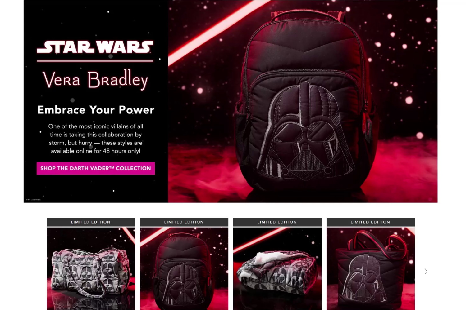 Outer Rim Recon – Vera Bradley Darth Vader